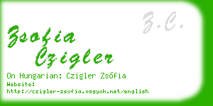 zsofia czigler business card